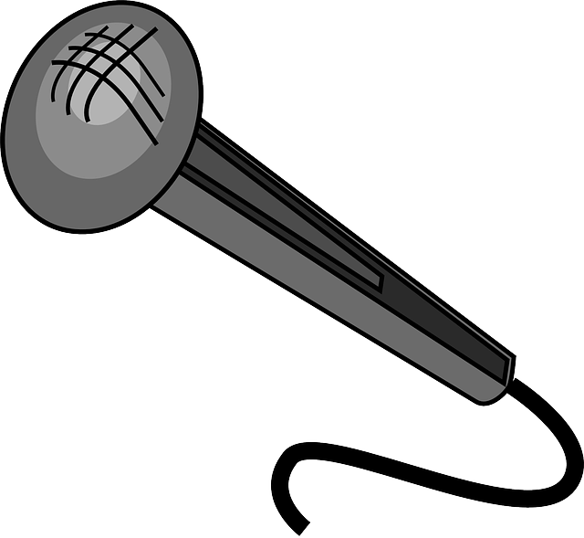 Old, Computer, Black, Phone, Music, Icon, Outline, - Transparent Background Microphone Clipart (640x589), Png Download
