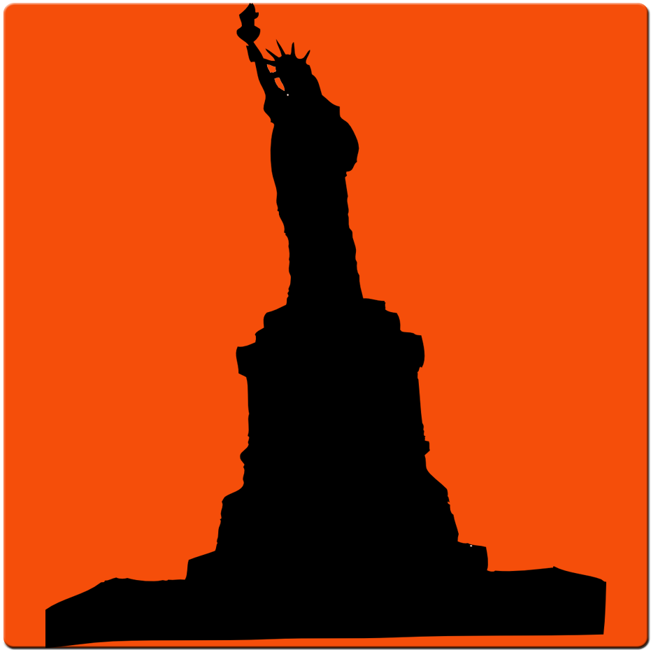 Statue Of Liberty - Statue Of Liberty Silhouette (1000x1000), Png Download