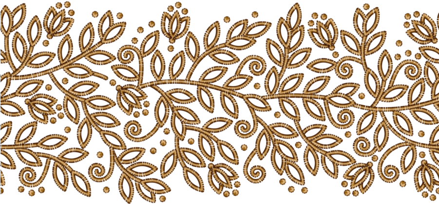 Download Png Ribbon Gold Clipart Gold Floral Design - Gold Floral Pattern Png (900x450), Png Download