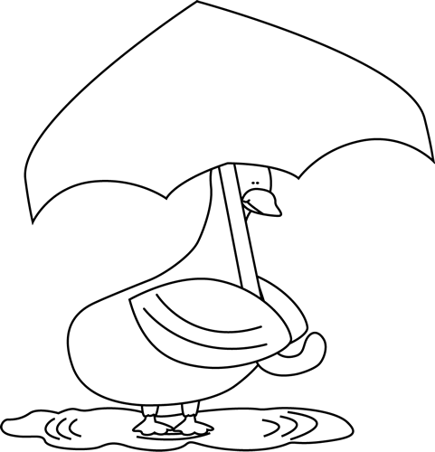 Duck - Clipart - Black - And - White - Duck Black And White Transparent Background Clipart (481x500), Png Download