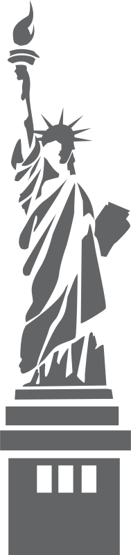 Free Statue Of Liberty Ny - Statue Of Liberty Drawing Small (189x800), Png Download