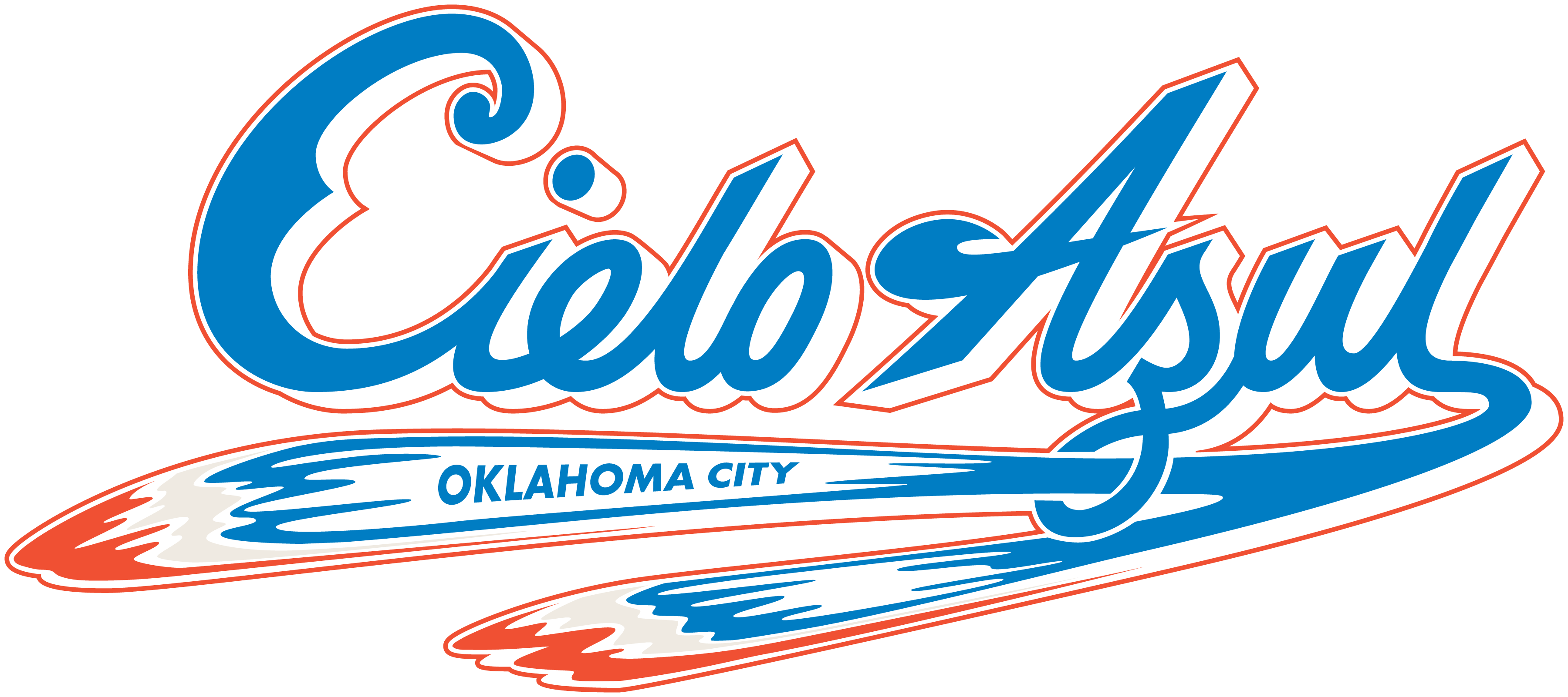Okc Dodgers - Oklahoma City Dodgers Cielo Azul (3600x1602), Png Download