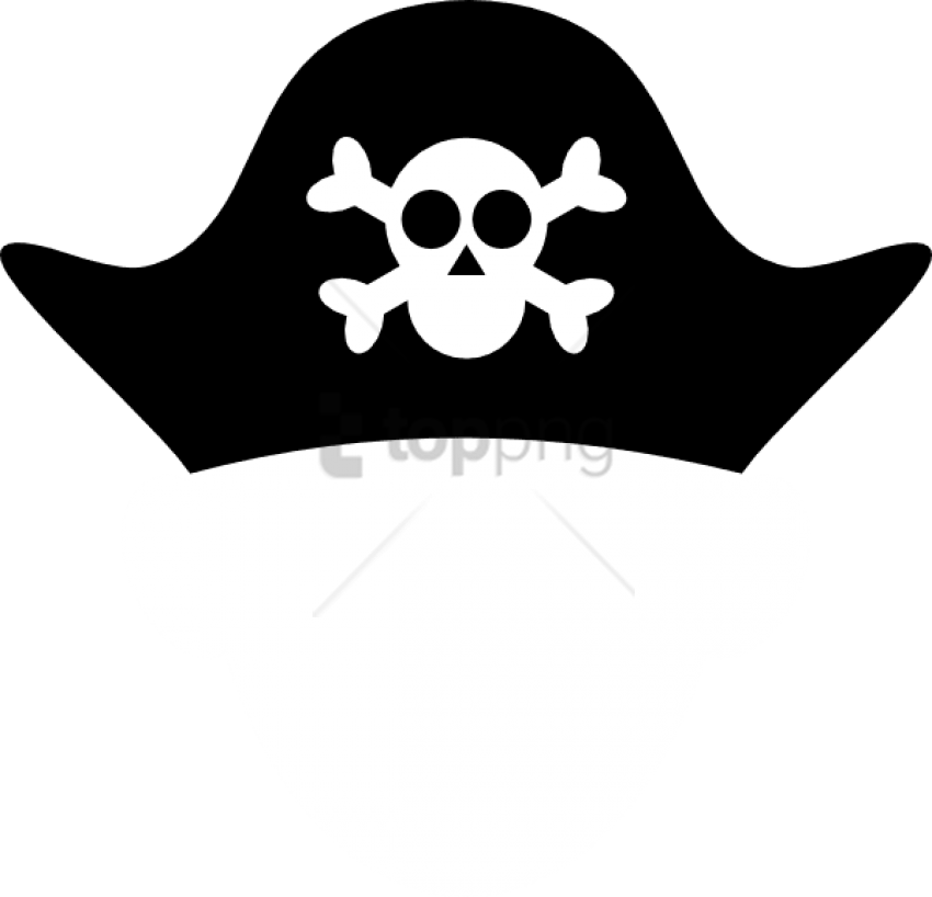 Cartoon Pirate Hat Pictures Secondtofirst Com Best - Pirate Hat Clipart Black And White (600x577), Png Download