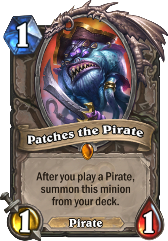 [basic] - Hearthstone Patches The Pirate (307x465), Png Download