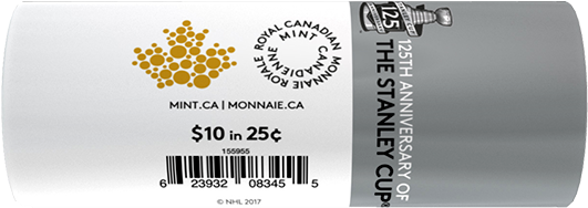 2017 25-cent 125th Anniversary Of The Stanley Cup® - Royal Canadian Mint (570x570), Png Download