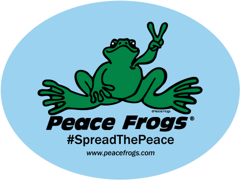 Peace Frogs Spread The Peace Sticker Sheet - Peace Frog (500x500), Png Download
