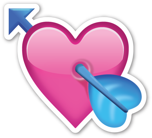 Hearts ‿✿⁀♡♥♡❤ - Corazon Con Flecha Whatsapp (530x482), Png Download