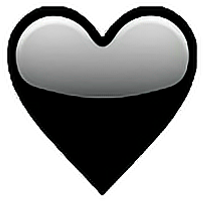 Heart Emoji Png Transparent Graphic Black And White - Emojis De Corazon Negro (1024x1024), Png Download