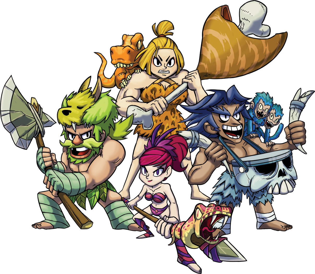 Click To Enlarge Image Cavemanwarriors Characters - Caveman Warriors Characters (1208x1053), Png Download