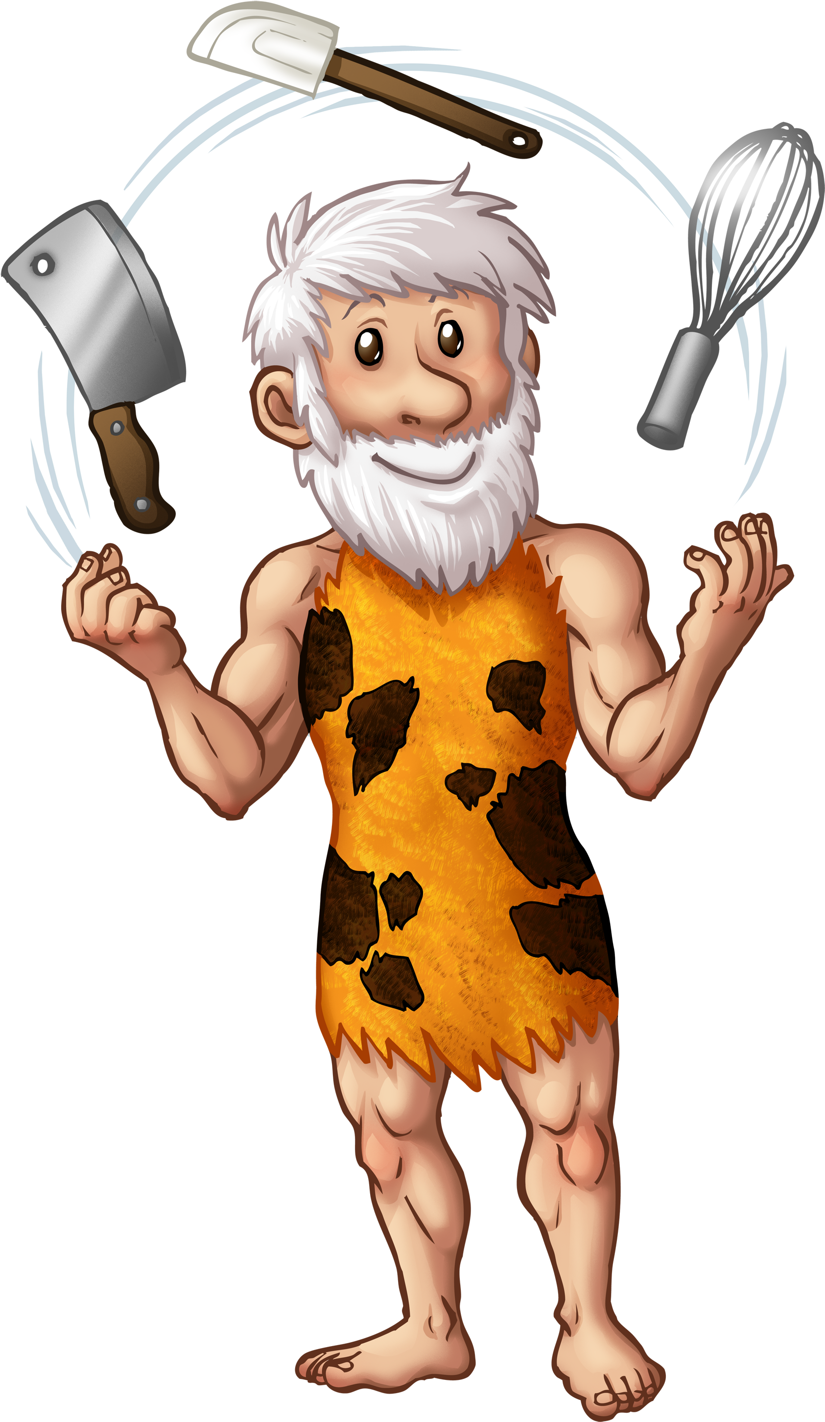 Caveman Clipart Primal - Caveman Cook (1923x3000), Png Download