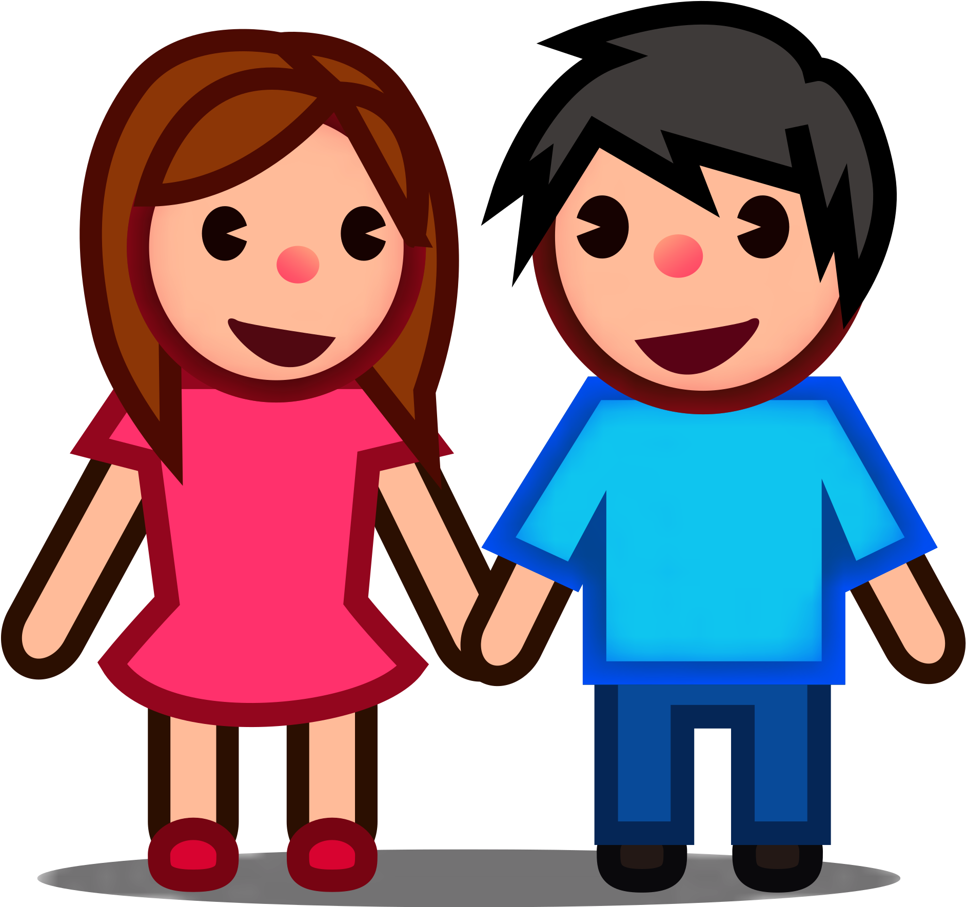 Open - Boy And Girl Emoji Png (2000x2000), Png Download