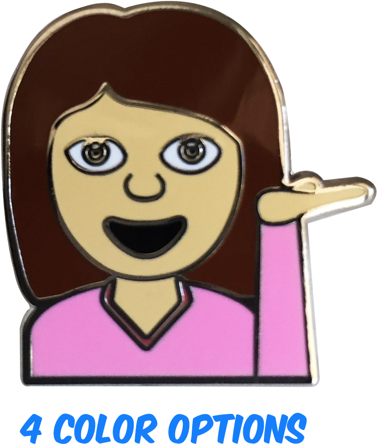 Hey Girl Emoji Pin - Emoji (480x480), Png Download