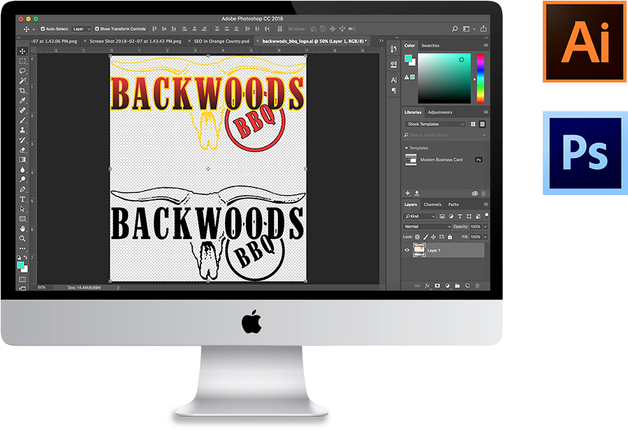Logo Design Corona - Computer Monitor (1100x734), Png Download