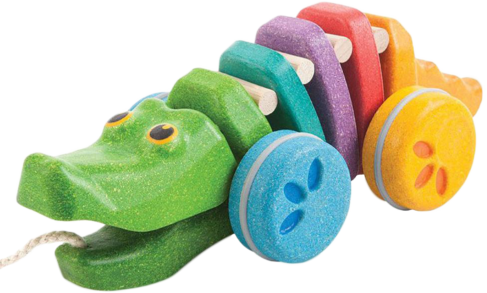 Plan - Plan Toys Rainbow Alligator (976x587), Png Download