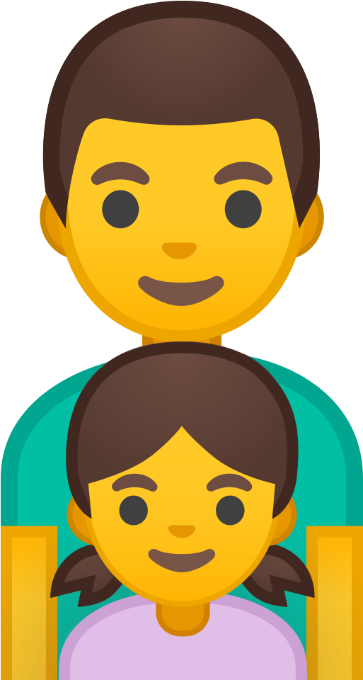 Download Svg Download Png - Emoji De Familia Con Niña (1024x1024), Png Download