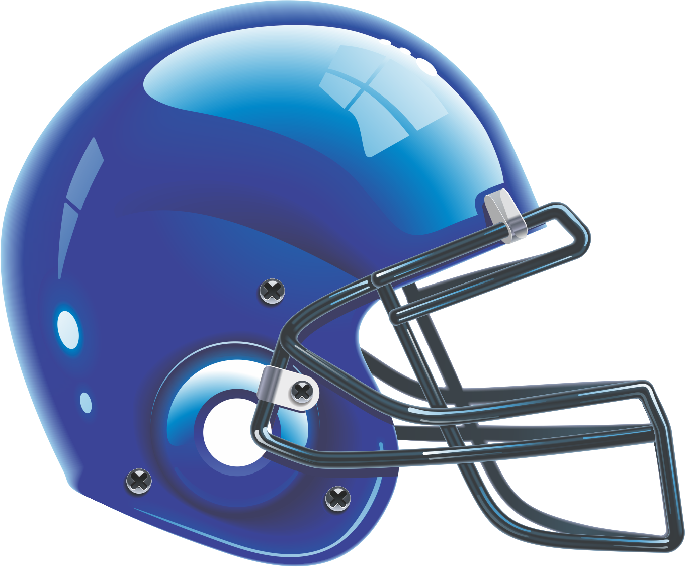 Hawkeyes Vs Eagles - Blue Football Helmet Png (1362x1128), Png Download