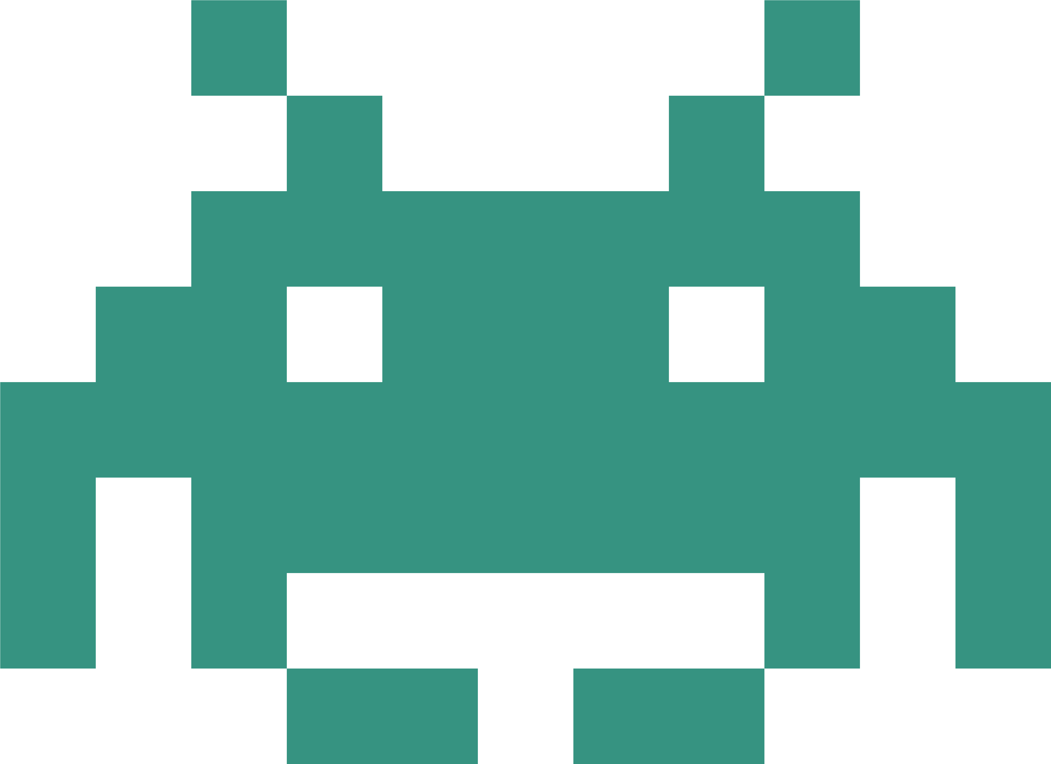 Blue Pacman Ghost Pixel Png Pictures To Pin On Pinterest - 8 Bit Space Invaders (6000x4000), Png Download