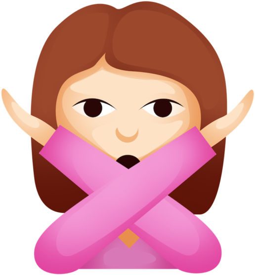 Girl No Emoji - Girl Crossing Arms Emoji Transparent (560x560), Png Download