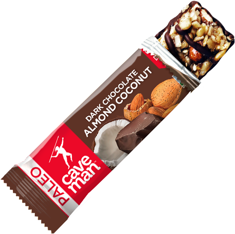 Caveman Foods Dark, Chocolate Almond Coconut - 1.4 (480x480), Png Download