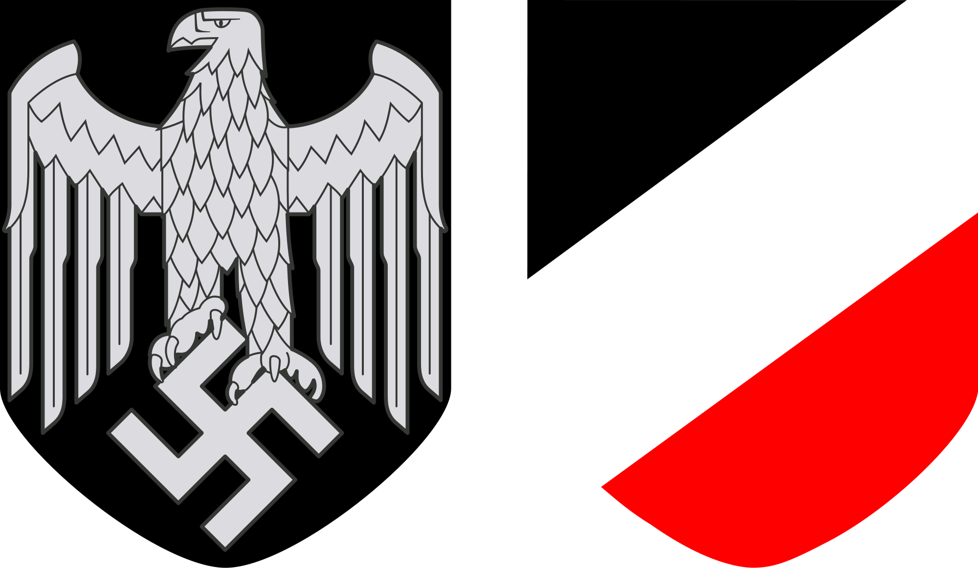 File - Insignias Casco - Svg - Wikimedia Commons - Wehrmacht Helmet Decals (2000x1163), Png Download