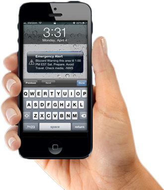 Government Alerts Directly To You - Iphone Cell Phone Emergency Alert (400x400), Png Download