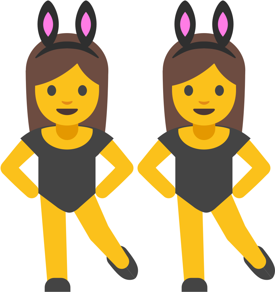 Emoji U1f46f 200d - Emoticon Bailarines (1024x1024), Png Download