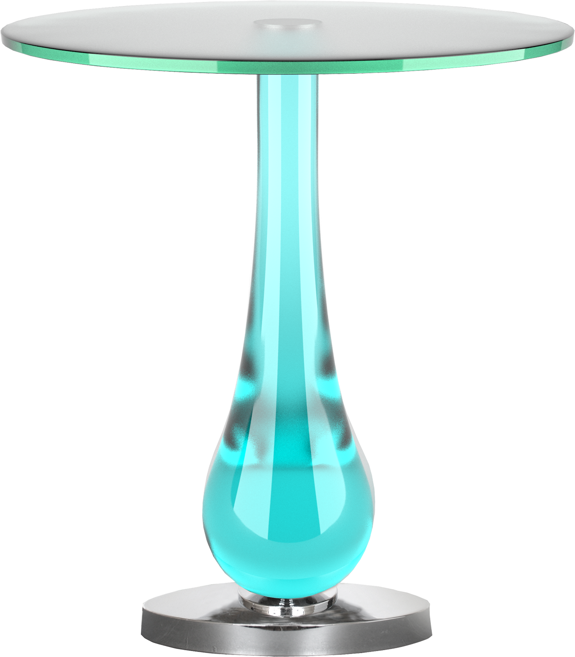 Download Pio Blue Acrylic Contemporary End Tables PNG Image with No Background