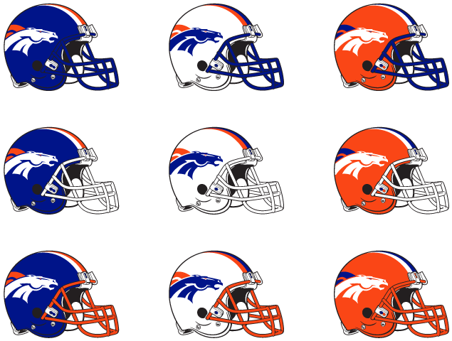 Broncos-conceptv2 Helmets - Tennessee Titans 12" Helmet Car Magnets - Set (635x480), Png Download
