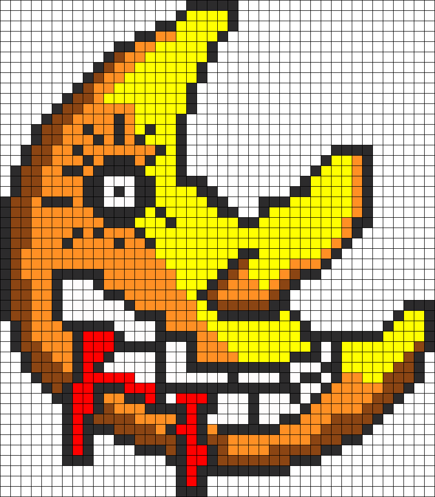 Soul Eater Moon Perler Bead Pattern / Bead Sprite - Easy Anime Pixel Art (883x1009), Png Download