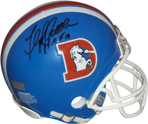Floyd Little Autographed Denver Broncos Mini Helmet - Denver Broncos (500x500), Png Download