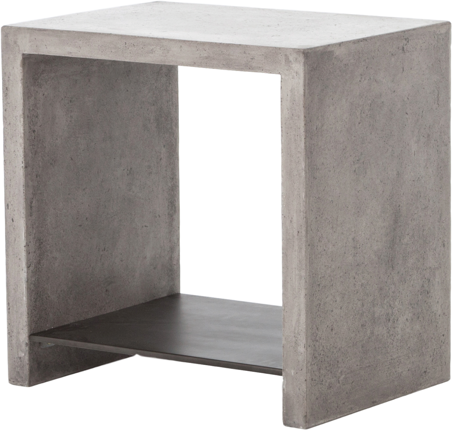 Concrete Accent Table - Hugo End Table-dark Grey (2133x2133), Png Download