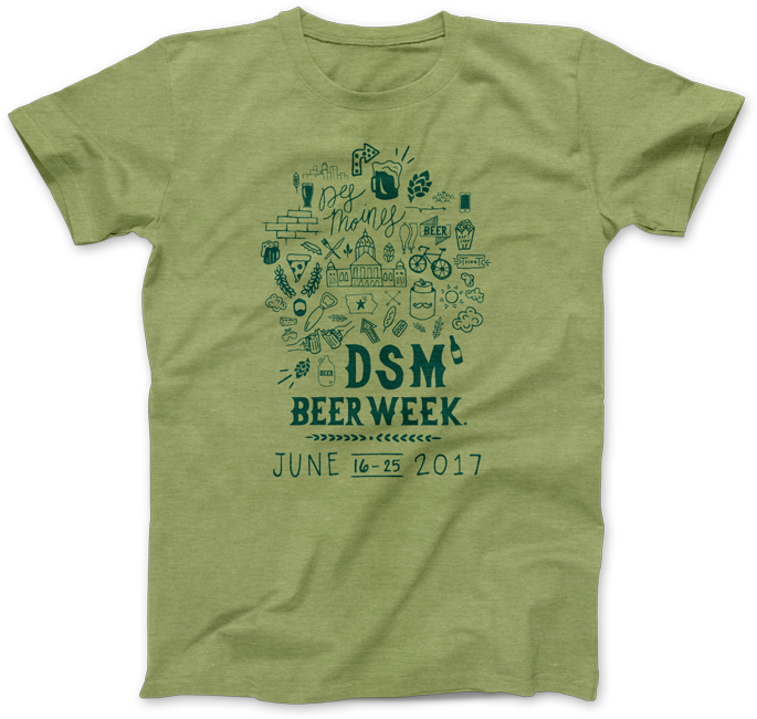 2017 Des Moines Beer Week Green Tee - Unicorn Face Birthday Shirt (800x800), Png Download