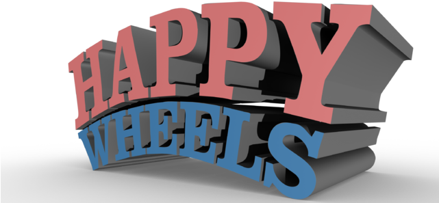 Happy Wheels Cannon Png Svg Black And White Download - Happy Wheels (640x306), Png Download