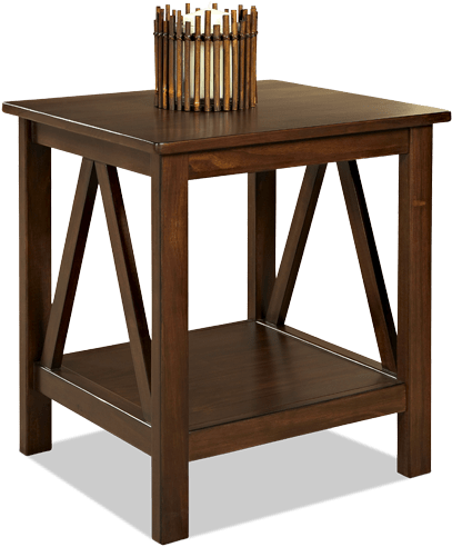 Apollo End Table - Linon Titian End Table - Antique Tobacco, Brown (846x534), Png Download