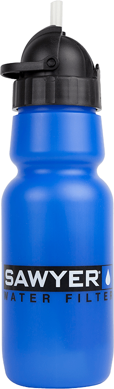 Personal Water Filtration Bottle - Sawyer Inline Water Filter With 1010ml Bottle (230x784), Png Download