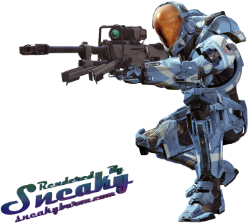 Halo 4 Spartan - Halo Spartans With Sniper (400x352), Png Download