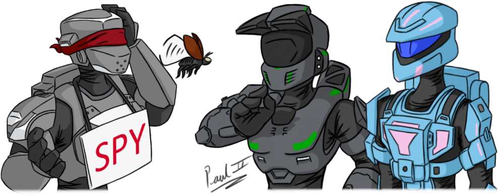 Halo Drawing Game - Spartan Green Team Halo (1024x421), Png Download