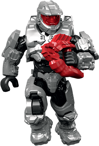 Halo Micro Action Figures Warrior Series Unsc Spartan - Mega Construx Spartan Vi (344x500), Png Download