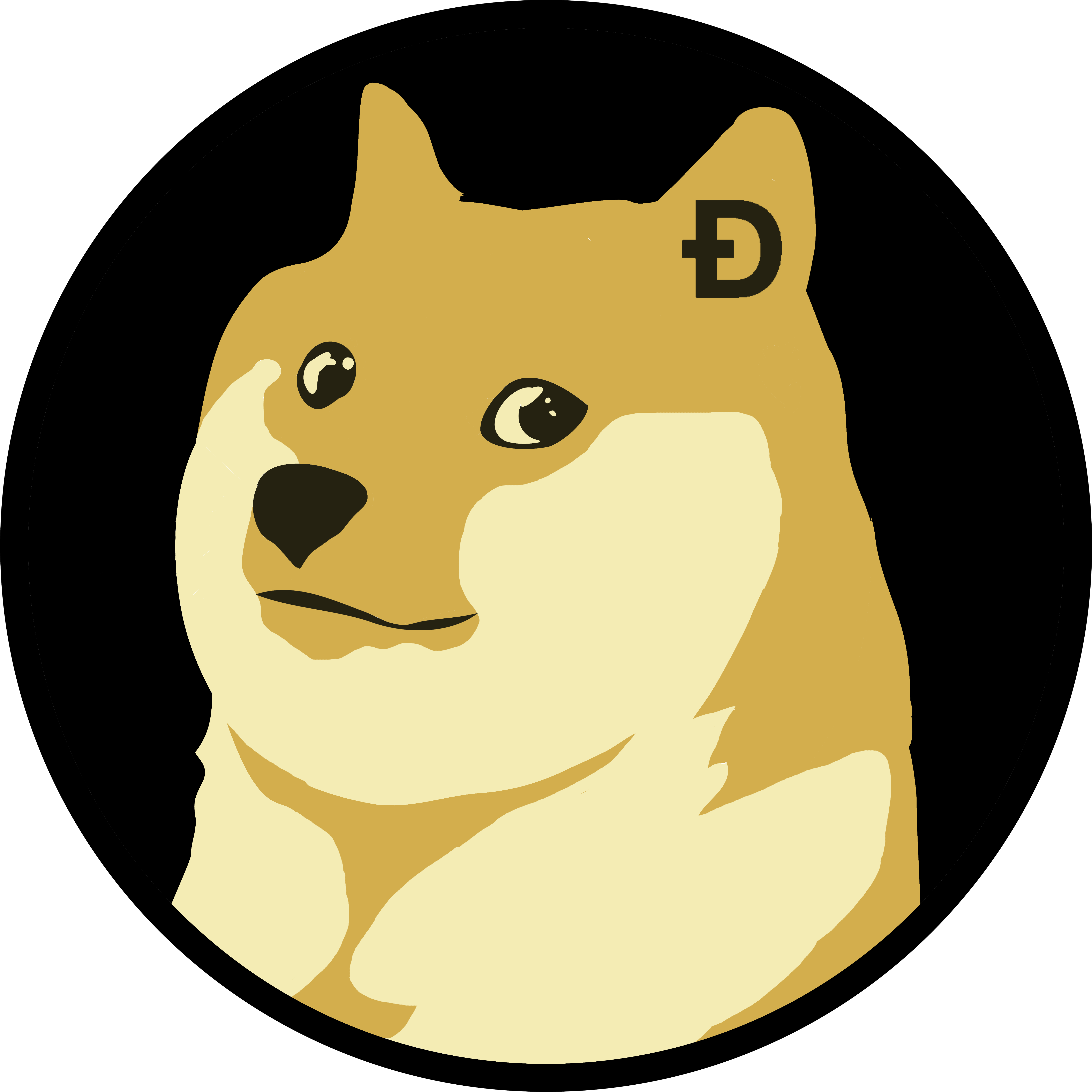 Image Free Doge Vector Gold - Doge Simplified (5315x5315), Png Download