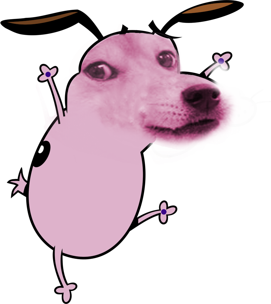 Shiba Inu Eustace Bagge Pink Dog Like Mammal Nose Mammal - Courage The Cowardly Dog Clip Art (895x1005), Png Download