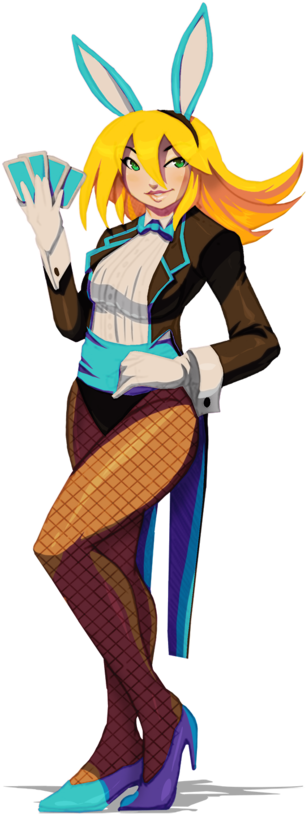 Magician Bunny Girl Lisa By Toviorogers By Princess-vaporeon - Rabbit (600x849), Png Download