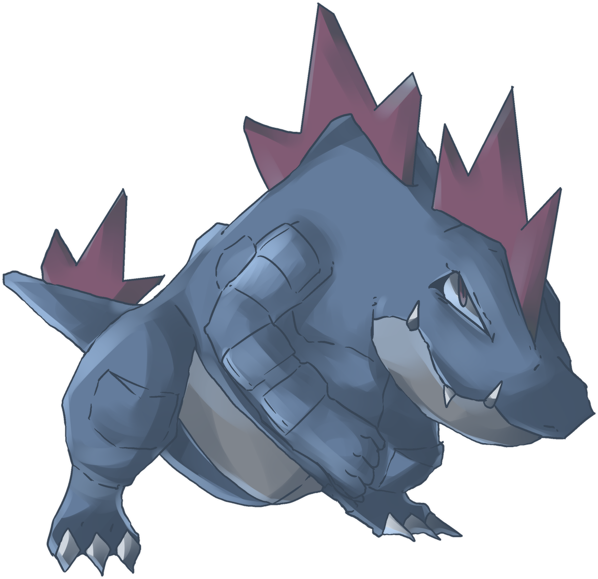 Autobottesla On Twitter - Feraligatr (1200x1163), Png Download