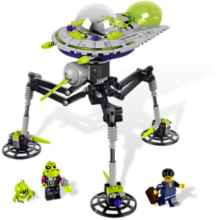 Meanwhile - Lego 7051 Tripod Invader (487x365), Png Download