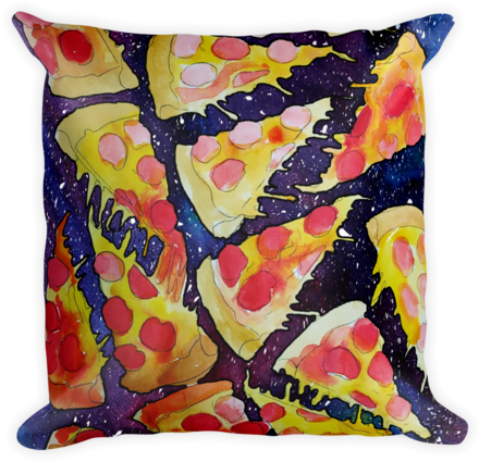 Cosmic Pizza Pillow - Pillow (480x480), Png Download