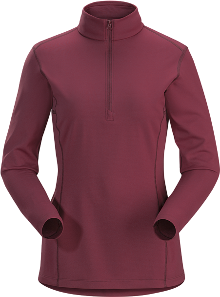 Midweight Phasic™ Base Layer Zip-neck Top For All Round - Arc'teryx Men's Phase Ar Zip Neck Ls (450x625), Png Download
