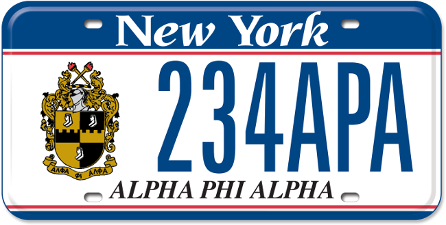 Alpha Phi Alpha Custom Plate - Alpha Phi Alpha Crest Sticker (668x347), Png Download
