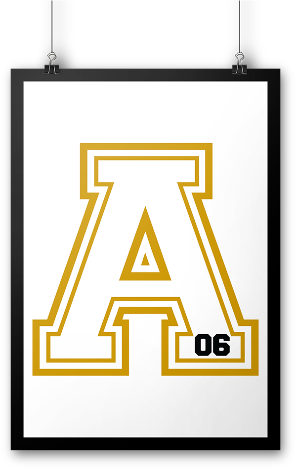 Alpha Phi Alpha Varsity Poster - Patches De La Letra (1024x1024), Png Download