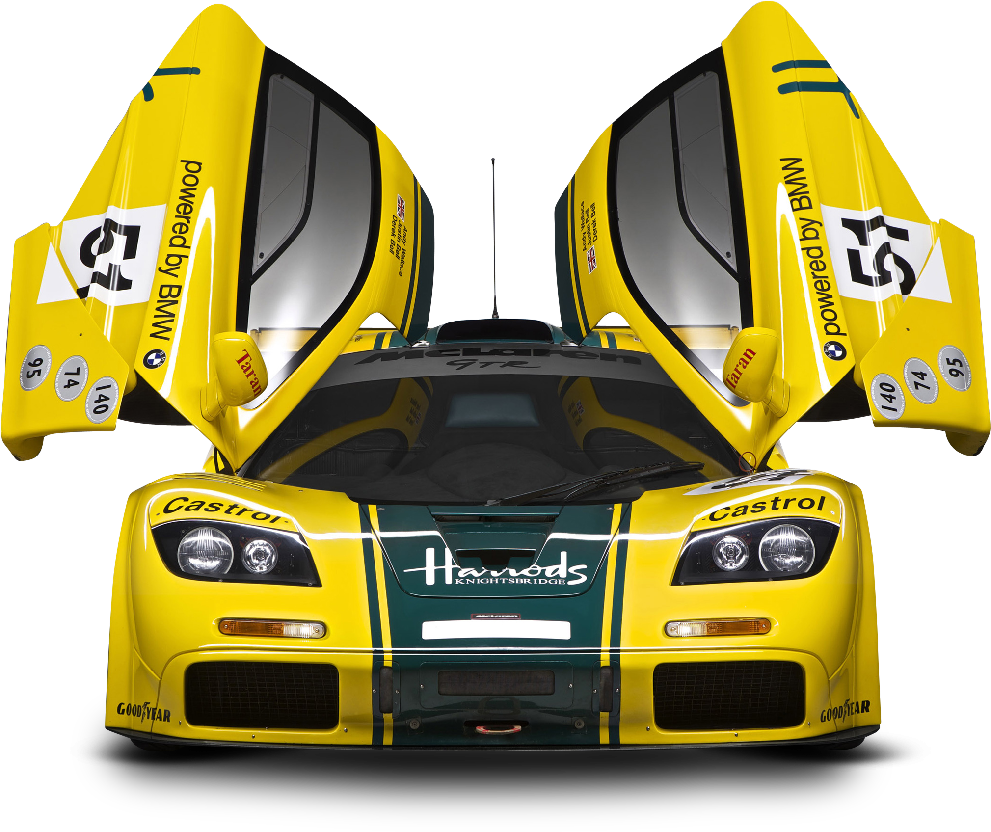 Mclaren P1 Gtr Front Car Yellow Png Image - Mclaren F1 (500x386), Png Download