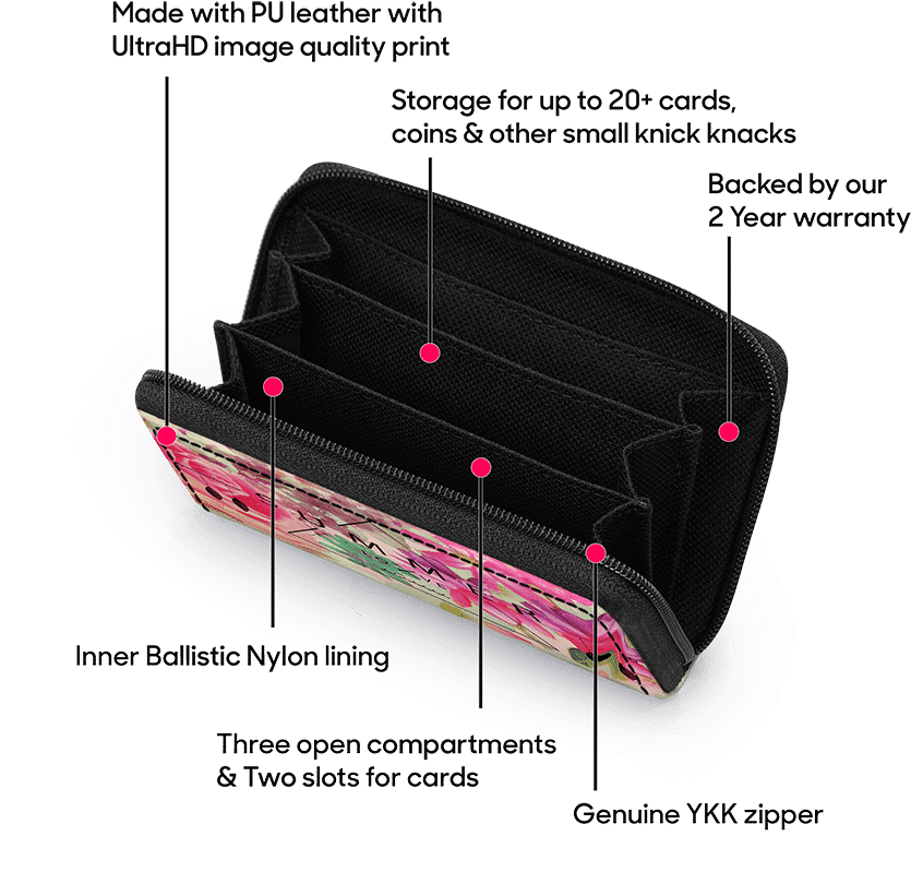 Dailyobjects Summer Of Love Zipper Slim Card & Coin - Handbag (900x900), Png Download