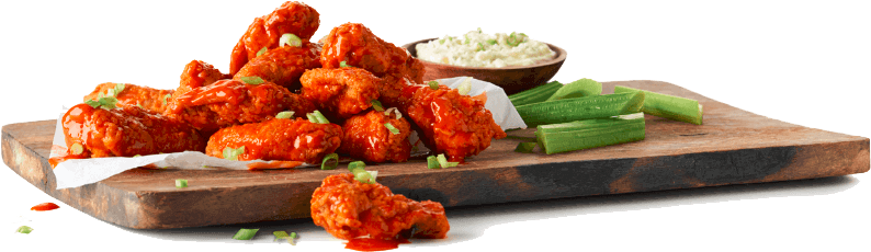 Oven-baked Wings - Bbq Chicken Wings Png (794x230), Png Download